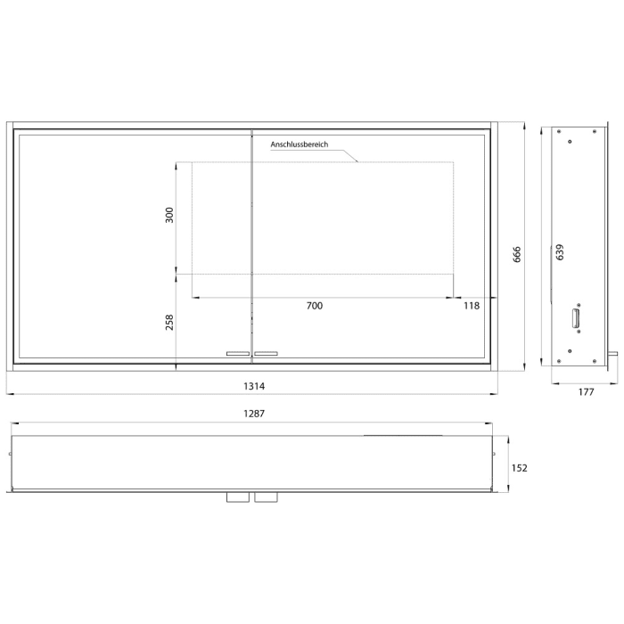Emco asis prestige 2 LED-Lichtspiegelschrank 131,5 cm, ohne light System