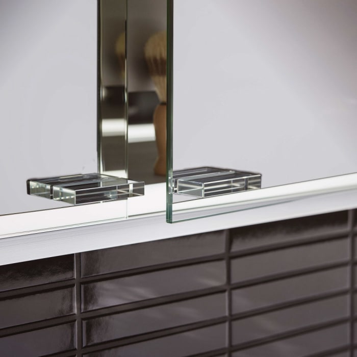 Emco asis prestige 2 LED-Lichtspiegelschrank 81,5 cm, ohne light System, breite Tür rechts