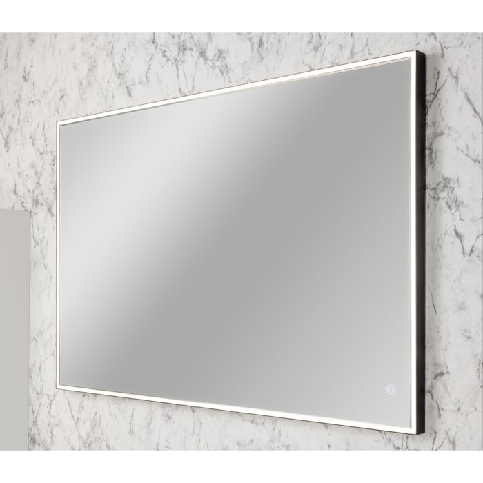 Fackelmann NEW YORK Badspiegel mit LED-Beleuchtung in den Maßen 100 x 68 cm