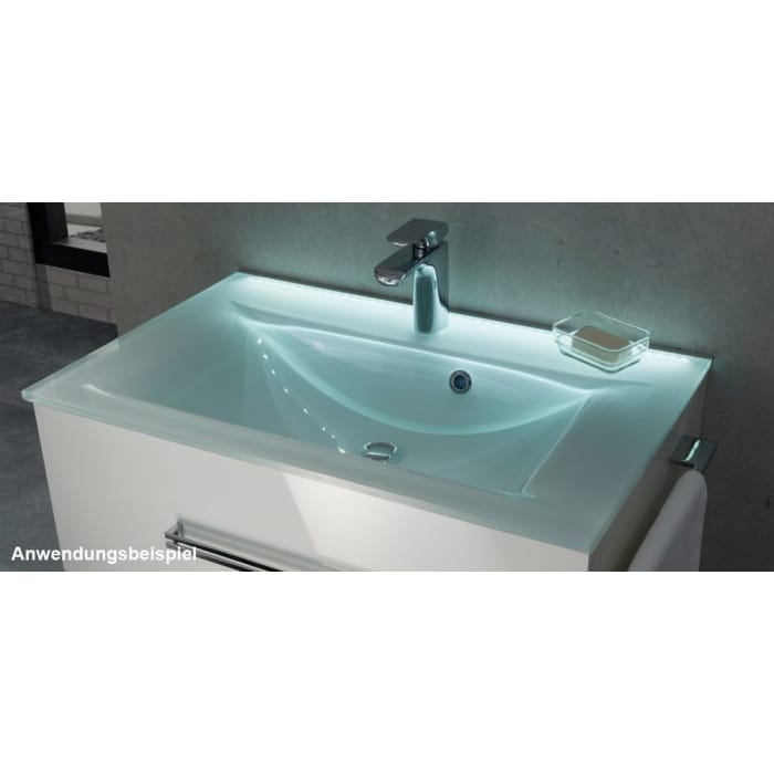 Fackelmann KARA Glasbecken 80 x 50 cm mit Backlight