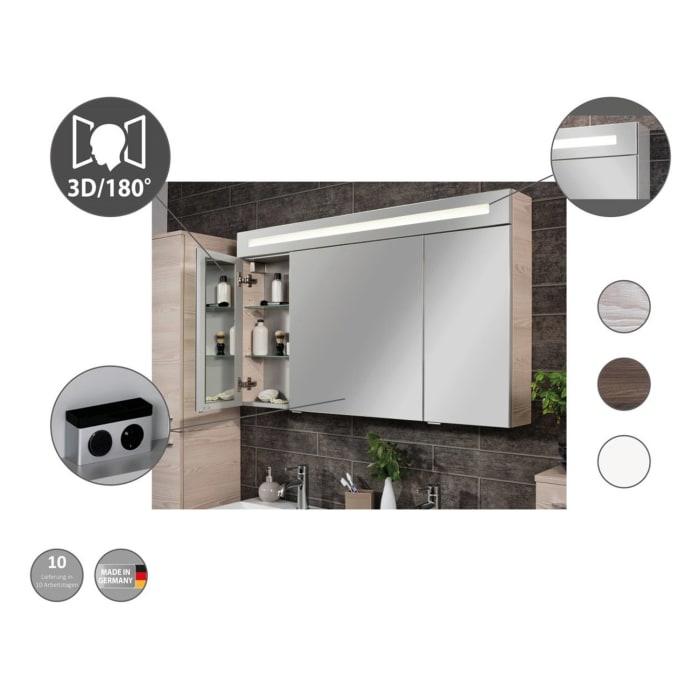 Fackelmann B.clever LED Spiegelschrank 90 cm