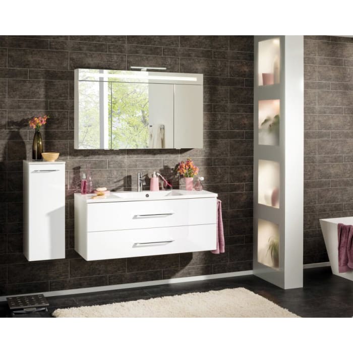 Fackelmann B.clever LED Spiegelschrank 120 cm mit 3 Türen