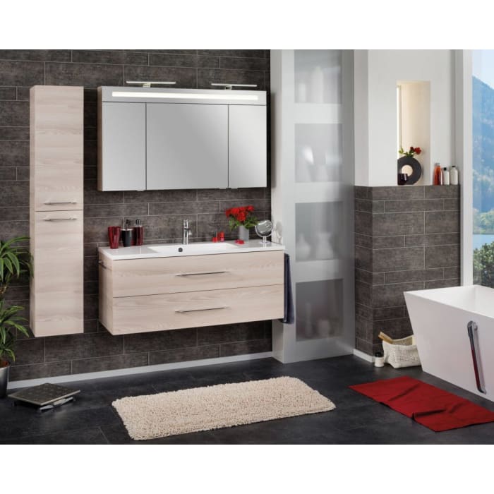 Fackelmann B.clever LED Spiegelschrank 120 cm mit 3 Türen