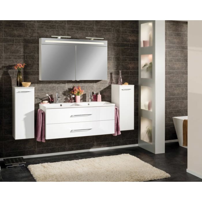 Fackelmann B.clever LED Spiegelschrank 120 cm mit 2 Türen