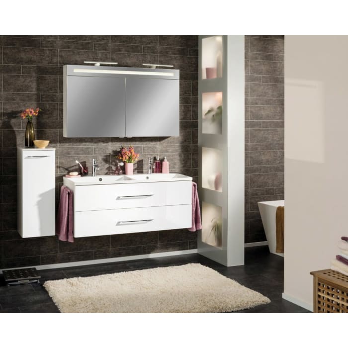 Fackelmann B.clever LED Spiegelschrank 120 cm mit 2 Türen