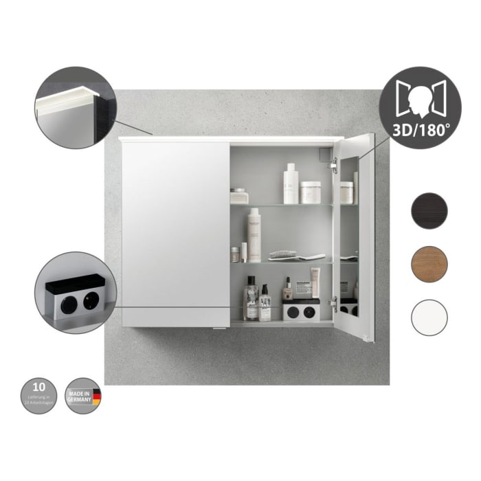 Fackelmann B.perfekt LED Spiegelschrank 60 cm