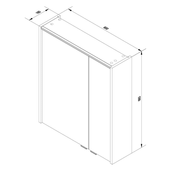Fackelmann DENVER LED Spiegelschrank 60 cm