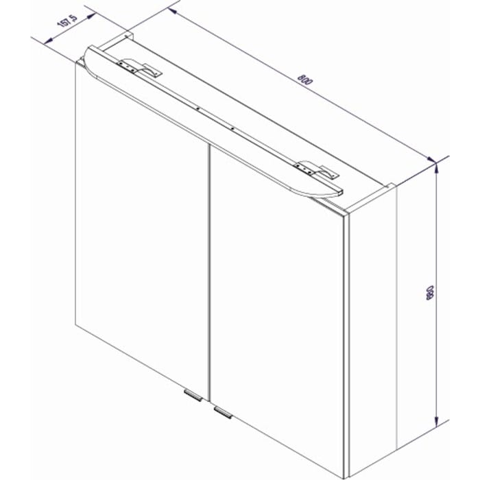 Fackelmann LUXOR LED Spiegelschrank 80 cm