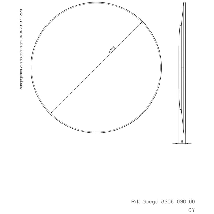 Frasco Klebespiegel randlos, rund Ø 15,3 cm, 7- fach Vergrößerung