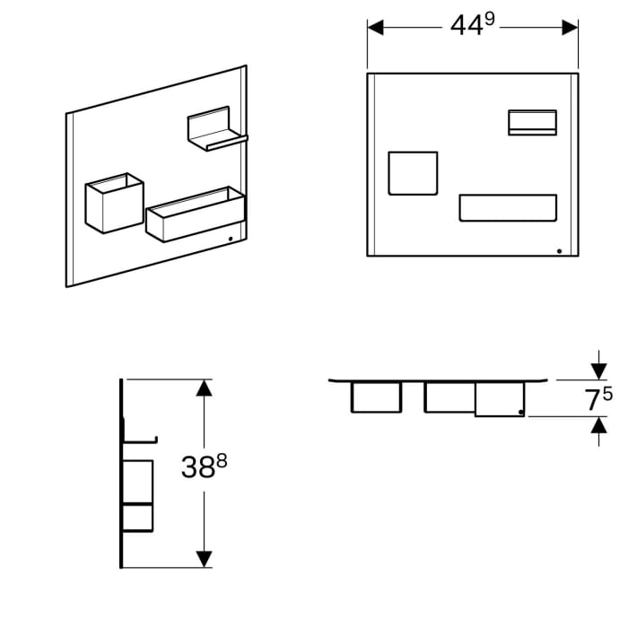 Geberit Group Magnettafel mit Stauboxen