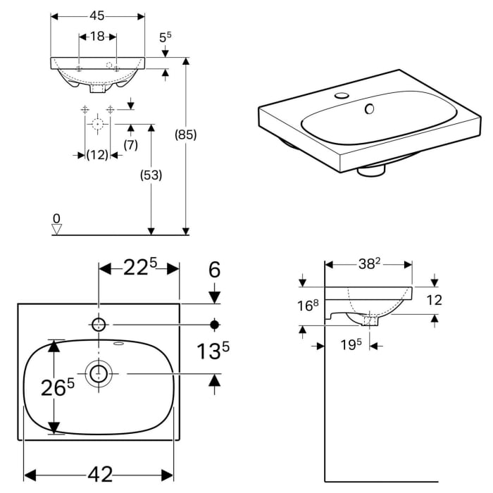 Geberit Acanto Handwaschbecken