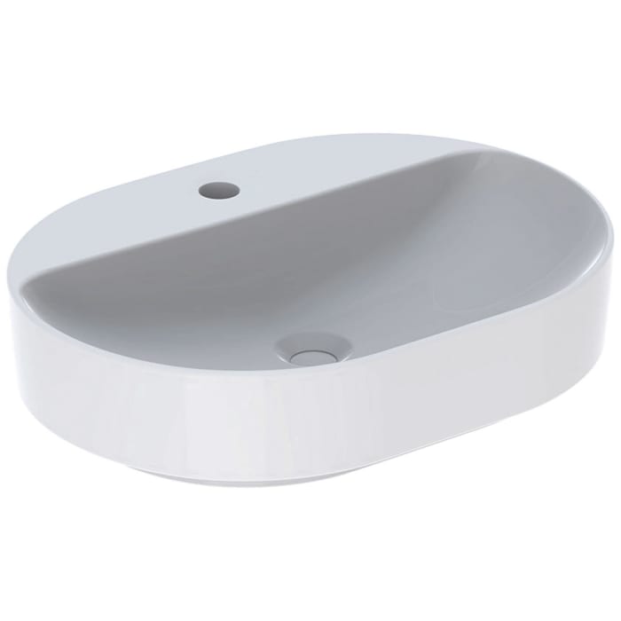 Geberit VariForm Aufsatzwaschtisch 60 x 45 cm, elliptisch, mit Hahnlochbank