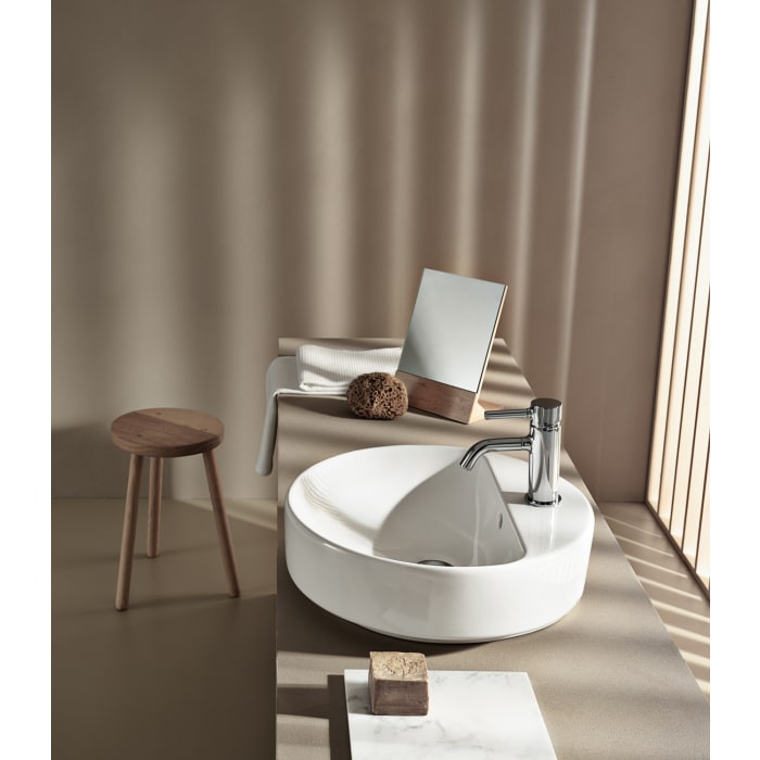 Geberit VariForm Aufsatzwaschtisch 60 x 45 cm, elliptisch, mit Hahnlochbank