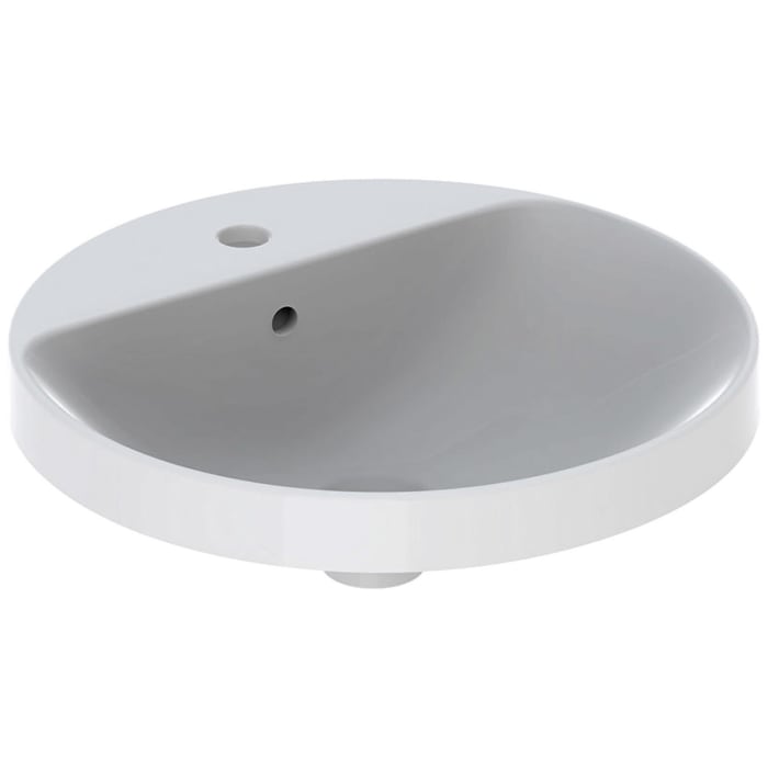 Geberit VariForm Einbauwaschtisch, rund, mit Hahnlochbank