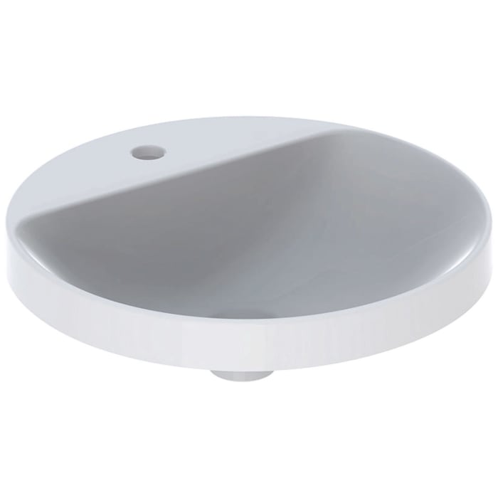 Geberit VariForm Einbauwaschtisch, rund, mit Hahnlochbank