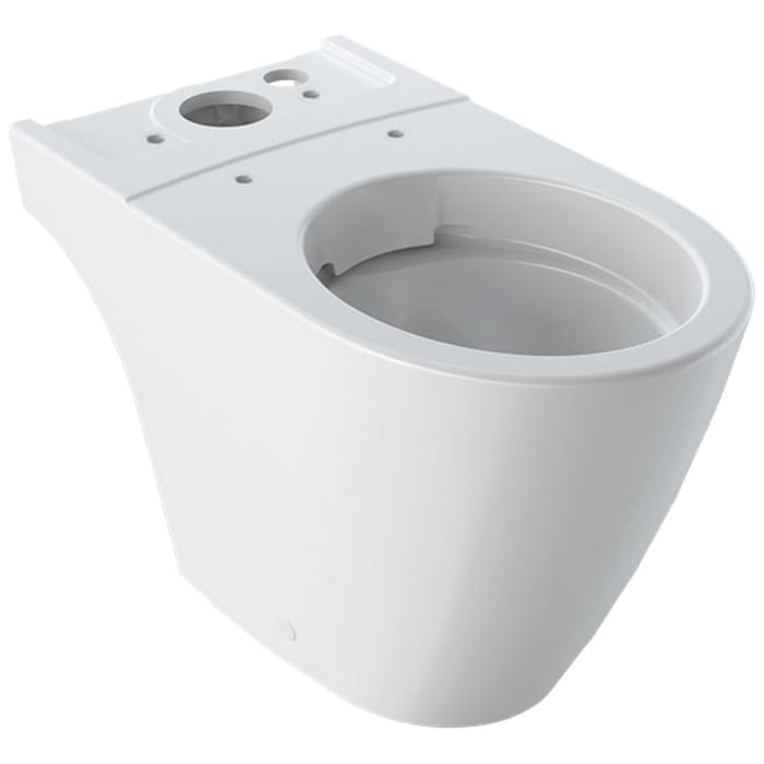 Geberit iCon Stand-WC für AP-Spülkasten aufgesetzt, Tiefspüler ohne Spülrand