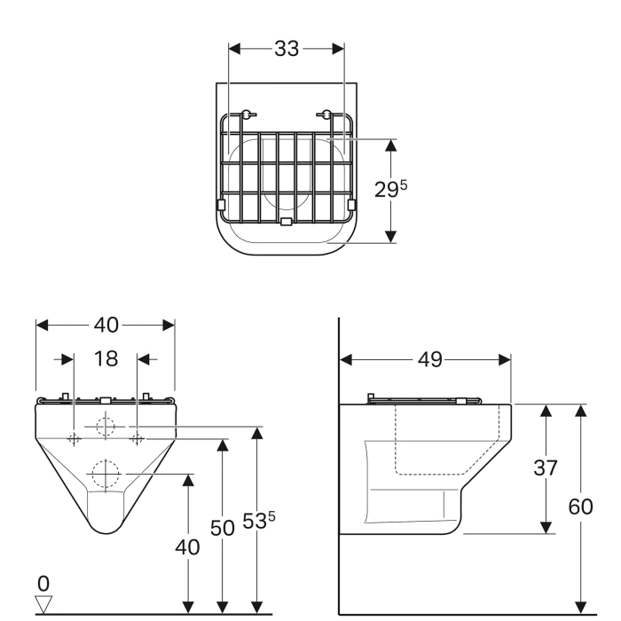 Geberit Publica Ausgussbecken mit Klapprost