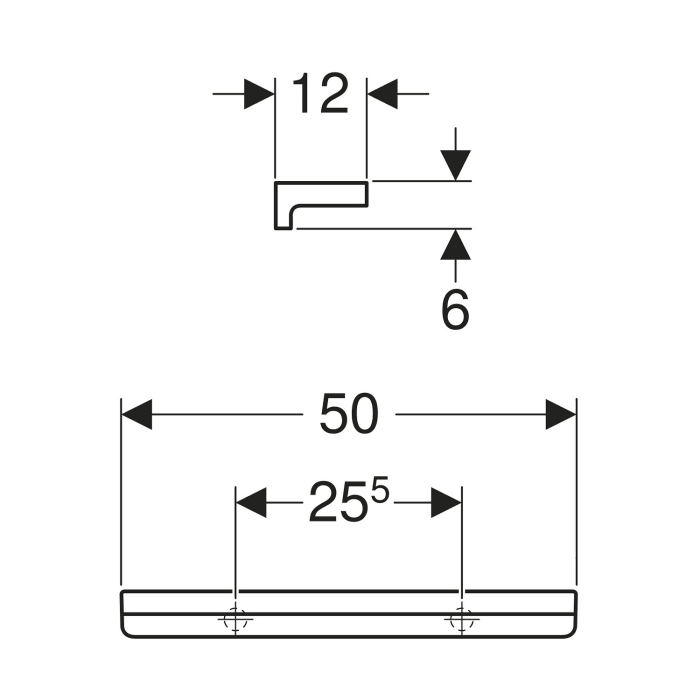 Geberit Renova Plan Wandablage 50 cm