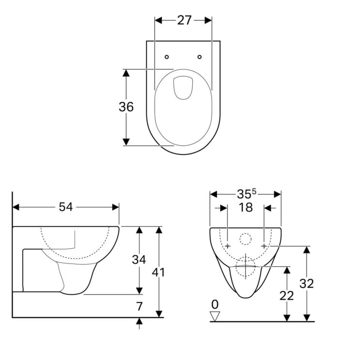 Geberit Renova Wand-WC-Tiefspüler
