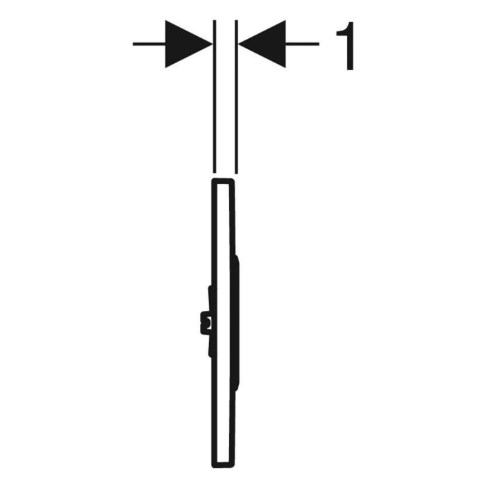 Geberit Urinalsteuerung mit elektronischer Spülauslösung, Batteriebetrieb, Typ 10 Abdeckplatte