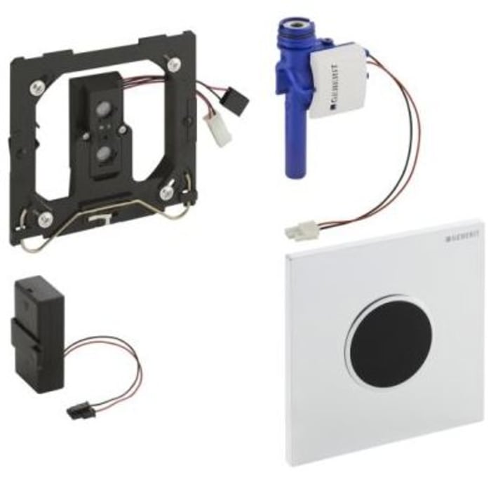 Geberit Urinalsteuerung mit elektronischer Spülauslösung, Batteriebetrieb, Typ 10 Abdeckplatte