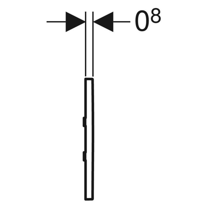 Geberit Urinalsteuerung mit elektronischer Spülauslösung, Netzbetrieb, Typ 20 square Abdeckplatte
