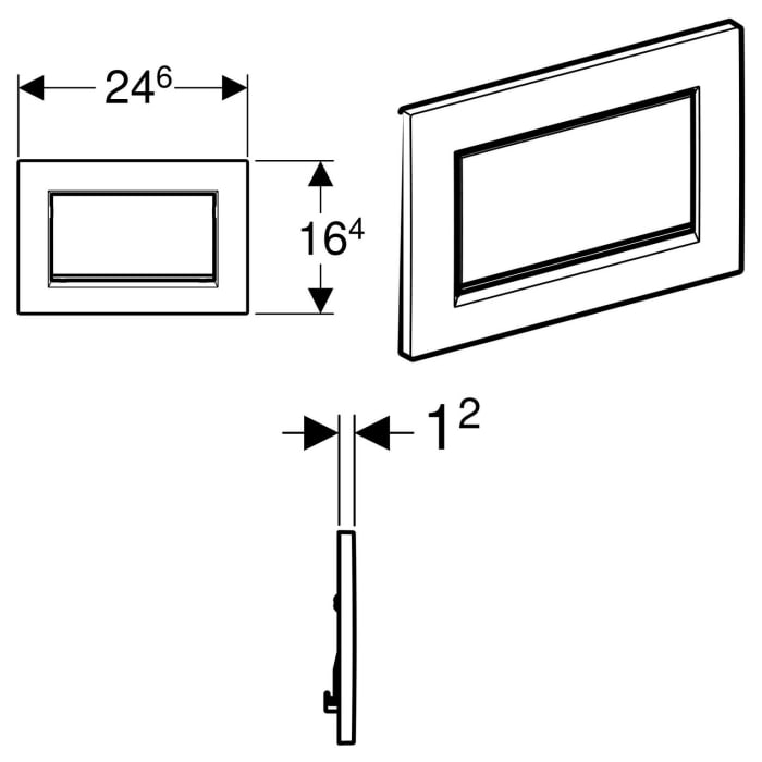 Geberit Betätigungsplatte Sigma 10 für Spül-Stopp-Spülung, verschraubbar