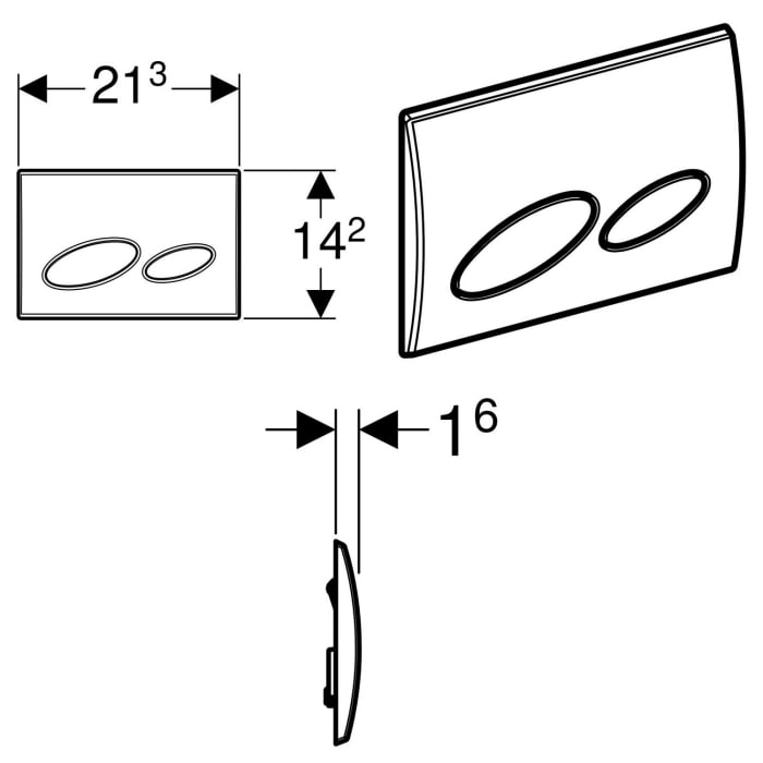 Geberit Betätigungsplatte Modell Kappa20