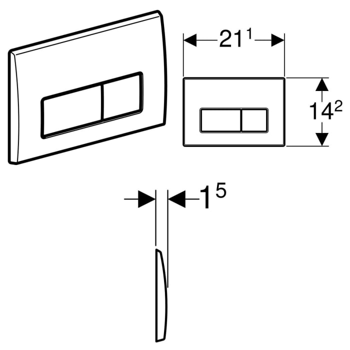 Geberit Betätigungsplatte Modell Kappa50