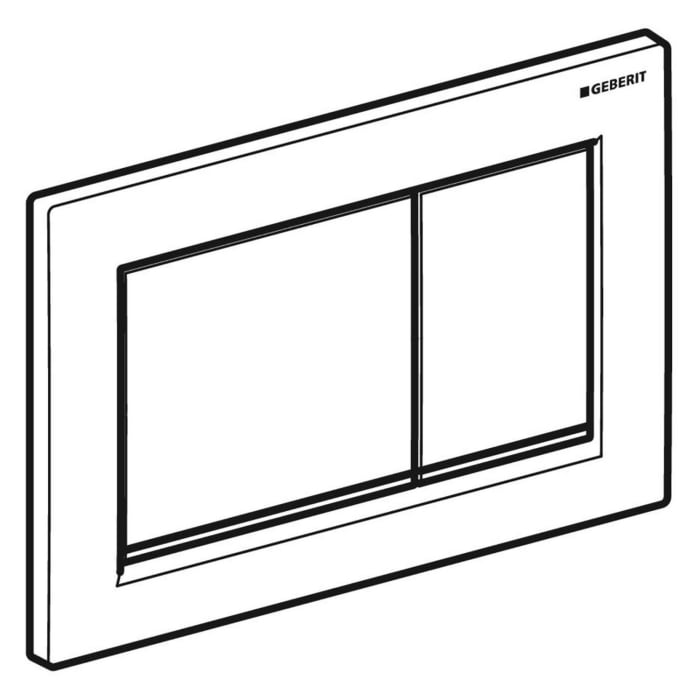 Geberit Omega 20 square Betätigungsplatte für 2-Mengen-Spülung