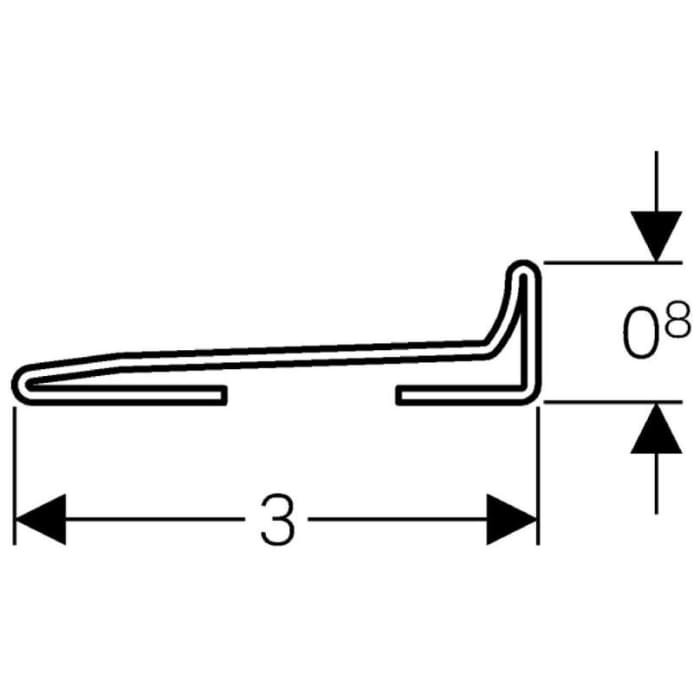 Geberit Kollektorprofil zu Geberit Wandablauf für Dusche, 150 cm