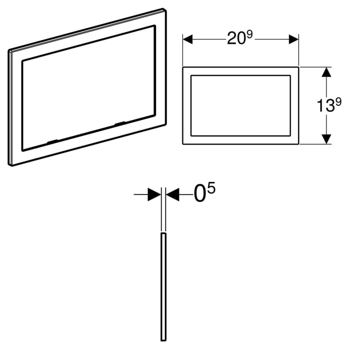 Geberit Abdeckrahmen zu Geberit Betätigungsplatte Omega60