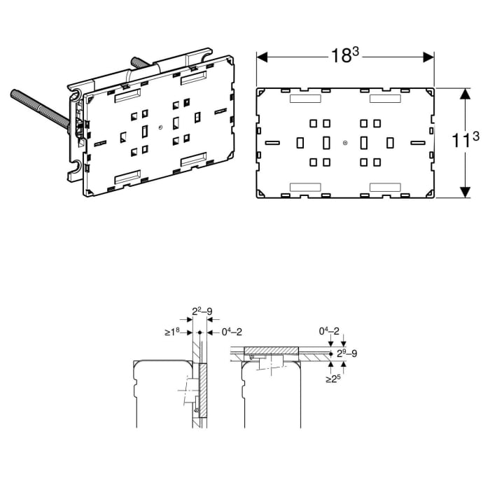 Geberit Abdeckplatte Omega flächenbündig