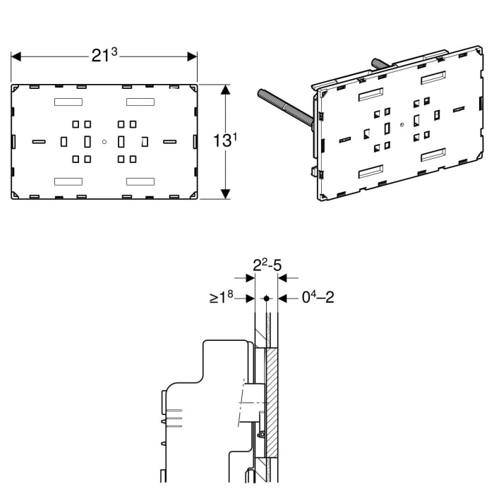 Geberit Abdeckplatte Sigma, flächenbündig