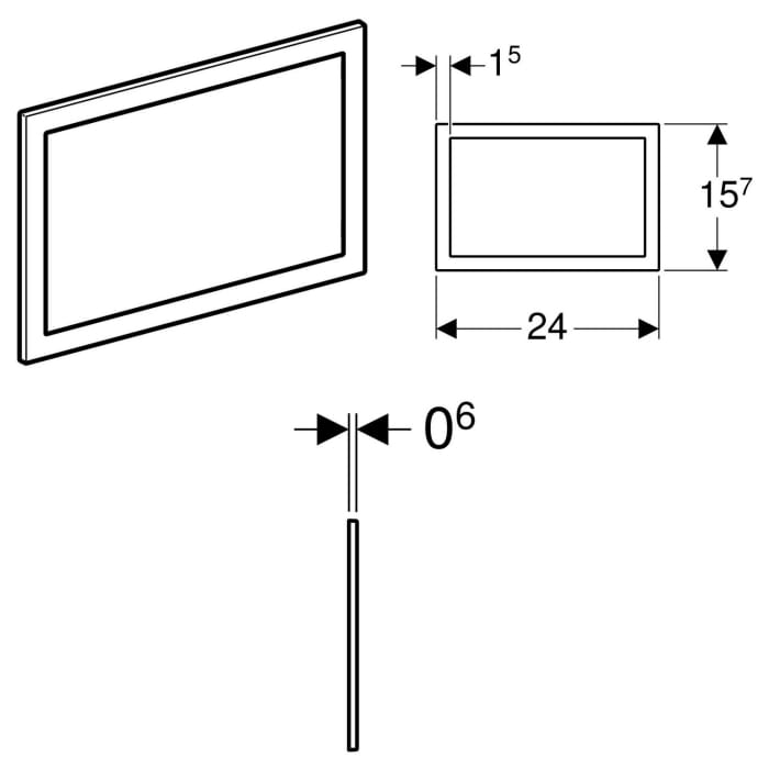 Geberit Abdeckrahmen zu Betätigungsplatte Sigma 60