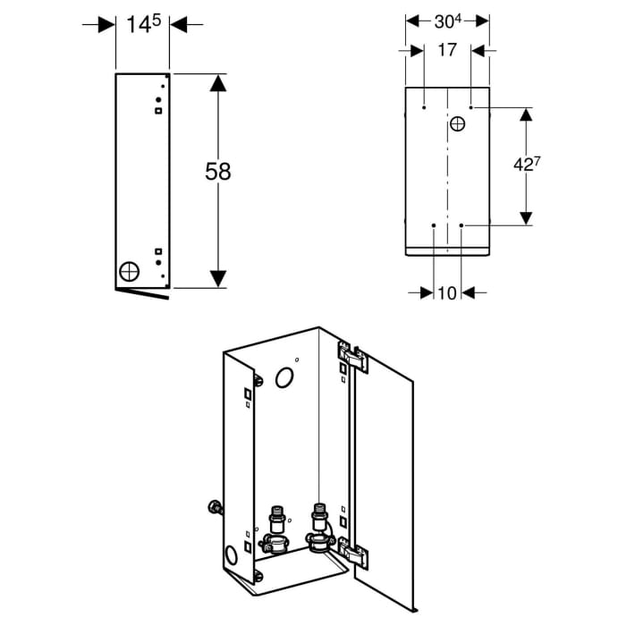 Geberit GIS UP-Kasten für Durchlauferhitzer