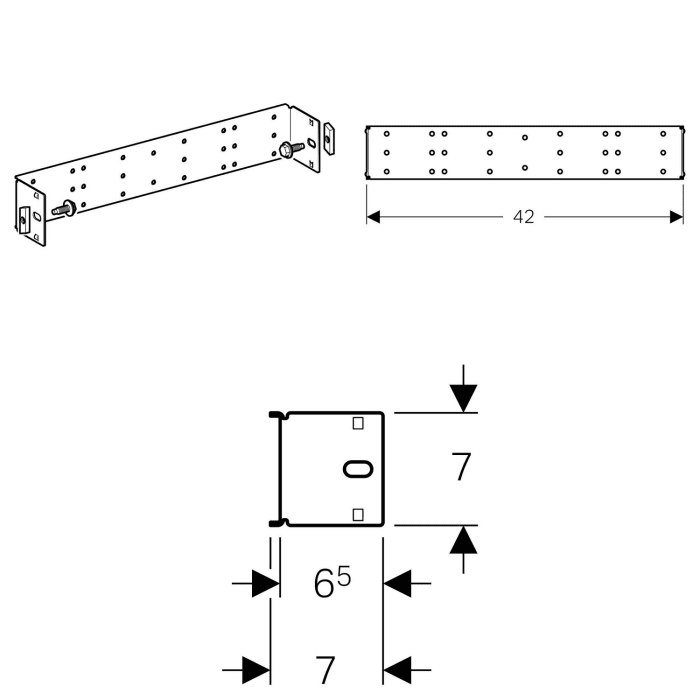 Geberit Duofix Montageplatte für UP-Absperrventile