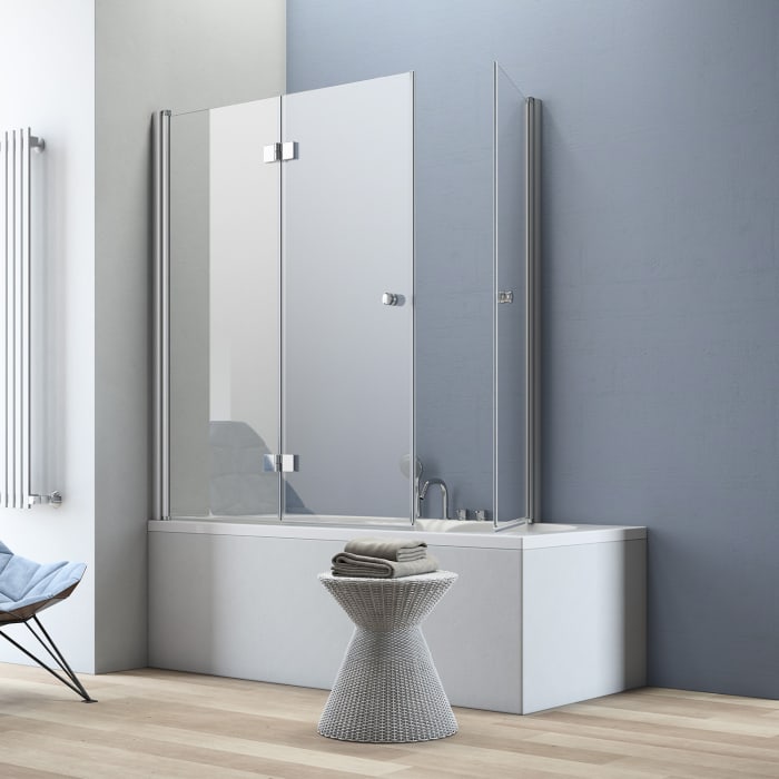 GEO maw flex Badewannen-Faltwand 2-tlg. links mit Pendeltür