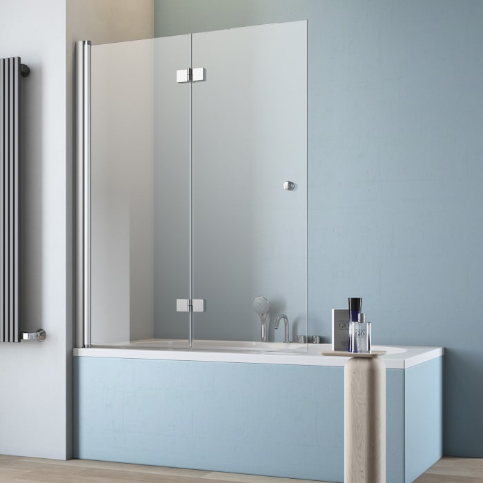 GEO maw flex Badewannen-Faltwand 2-tlg. links mit Glasbeschichtung