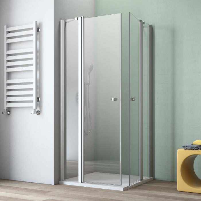 GEO maw flex Eckeinstieg 4-teilig mit 2 Pendeltüren, bis 160 x 160 cm - Sondermaß