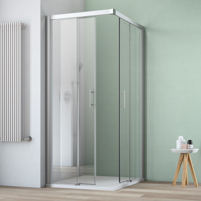 GEO maw flex Eckeinstieg mit 2 Schiebetüren 4-teilig, 90 x 80 cm