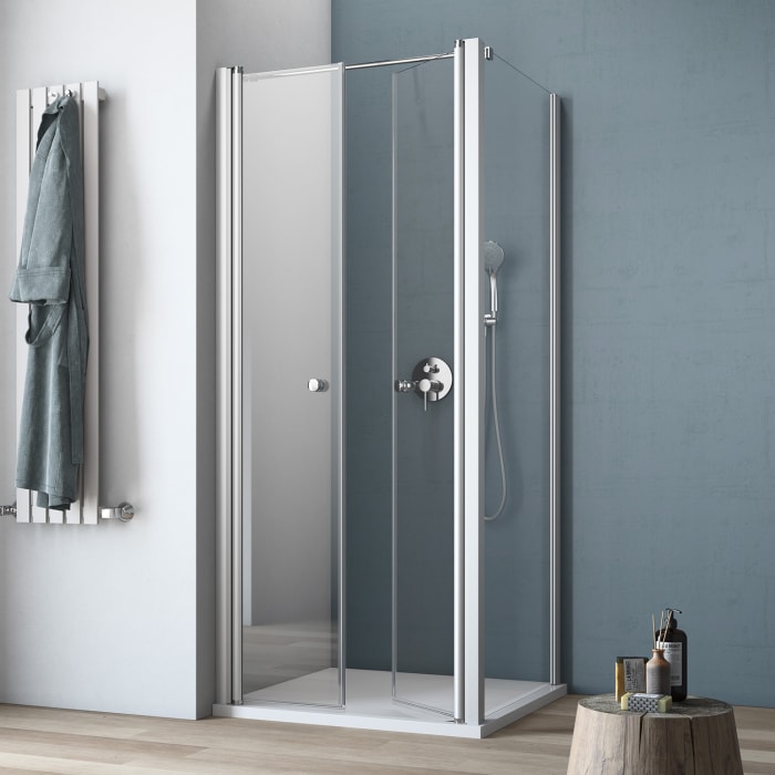 GEO maw flex Doppelpendeltür links mit Seitenwand, bis 150 x 120 cm - Sondermaß