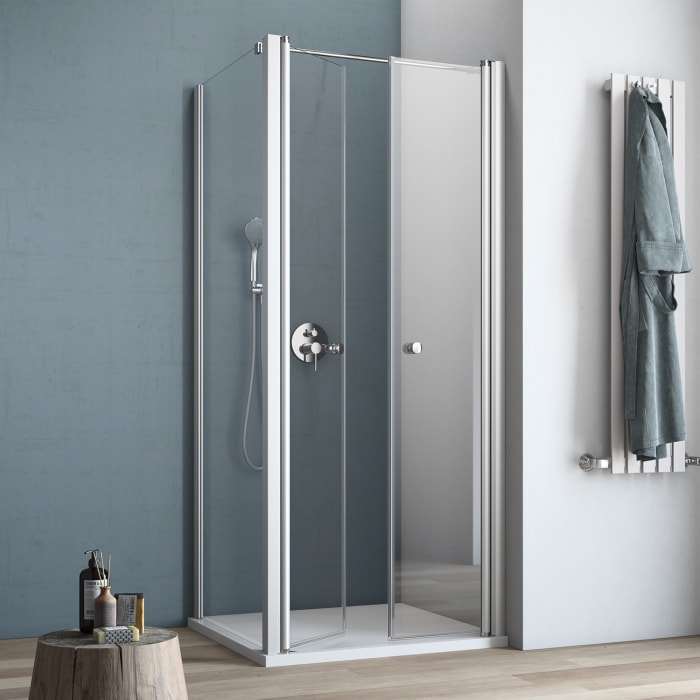 GEO maw flex Doppelpendeltür rechts mit Seitenwand, bis 120 x 150 cm - Sondermaß