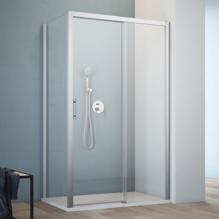 GEO maw flex Schiebetür rechts 2-teilig mit Seitenwand, 80 x 140 cm