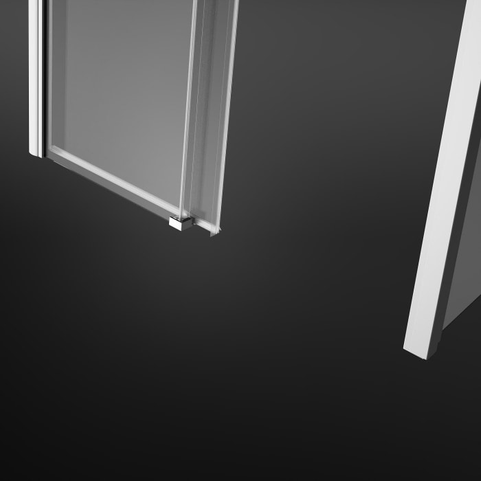 GEO maw flex Schiebetür links 2-teilig mit Seitenwand, 90 x 80 cm