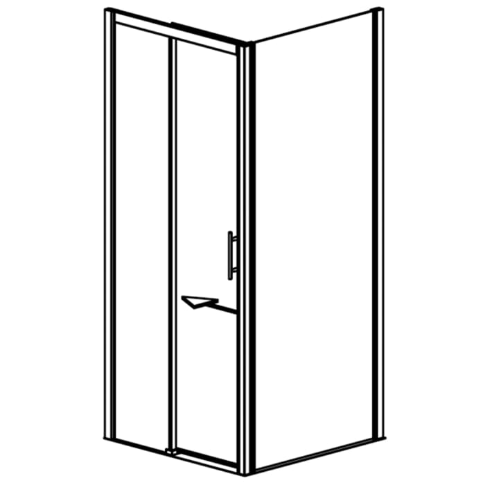 GEO maw flex Schiebetür links 2-teilig mit Seitenwand, bis 140 x 120 cm - Sondermaß