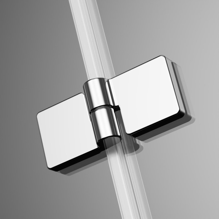 GEO maw flex Drehtür rechts mit Festteil für Nische, 90 cm