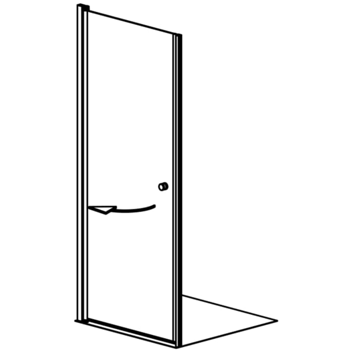 GEO maw flex Drehtür mit Knopfgriff für Nische, 100 cm