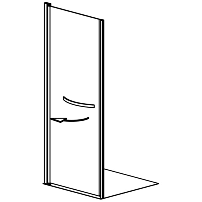 GEO maw flex Drehtür mit Bogengriff für Nische, 90 cm