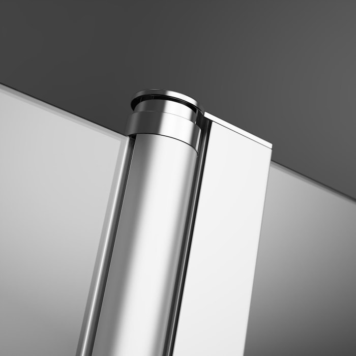 GEO maw flex Runddusche mit 2 Pendeltüren, 80 x 100 cm, R 50 cm